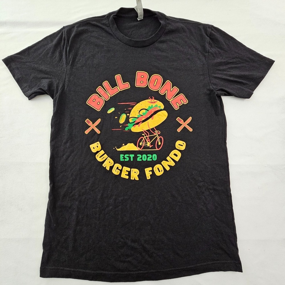 Bill Bone Burger Fondo Black Short Sleeve Cotton Blend T-Shirt Men's M